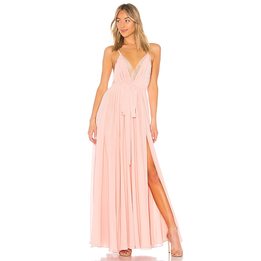 Michael Costello x REVOLVE Justin Gown in Blush